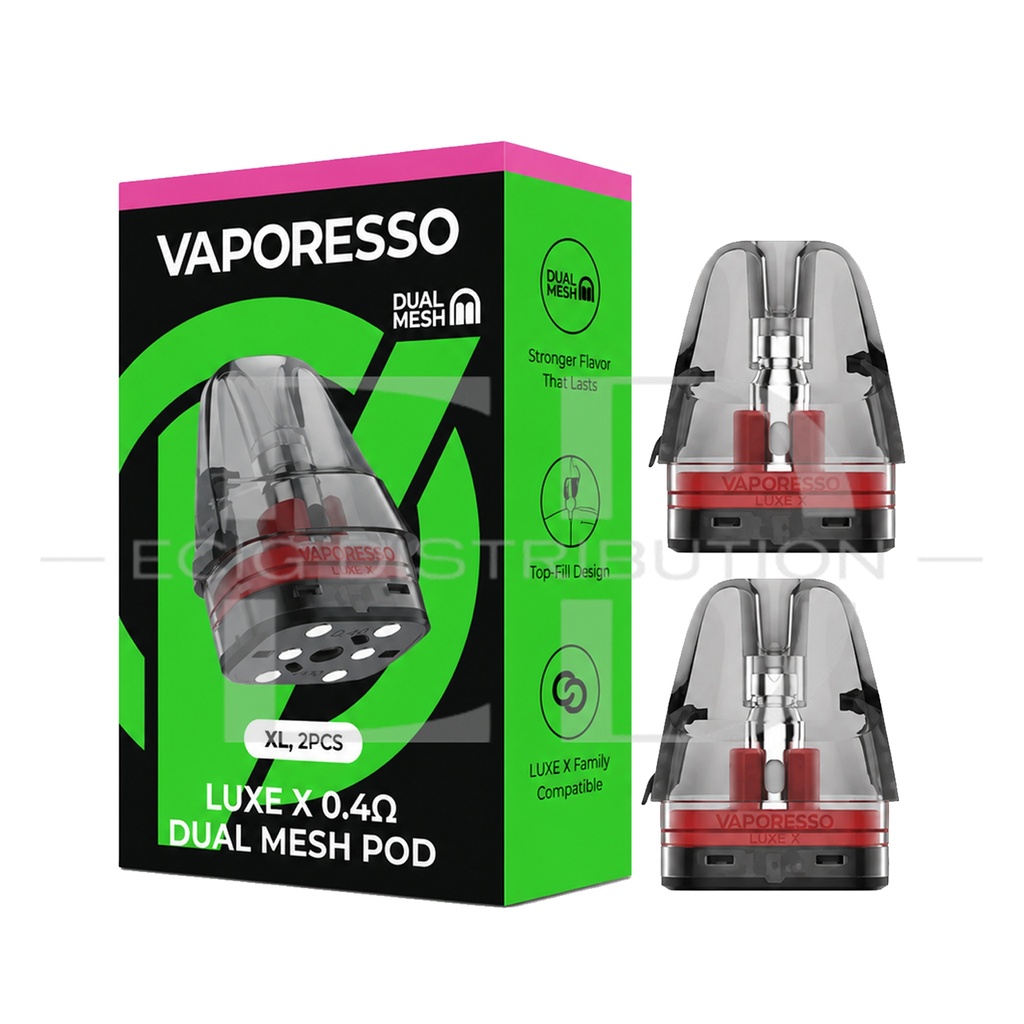 Vaporesso Luxe X Dual Mesh Refillable Pod 2Pcs/Pack - 0.4 Ohm XL 