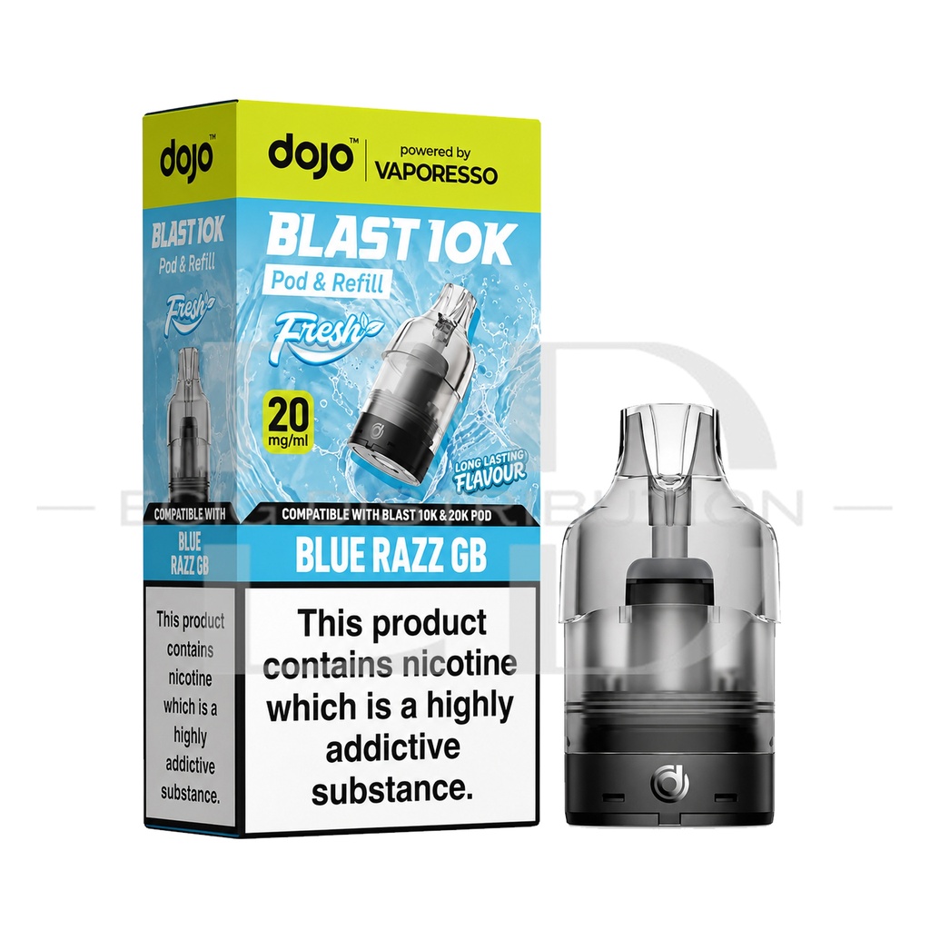 Vaporesso Dojo Blast 10/30K Refillable Pod - Blue Razz GB 20MG 