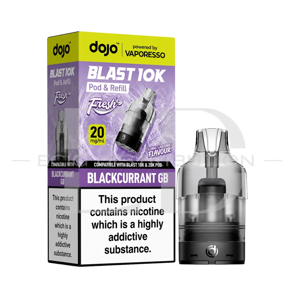 Vaporesso Dojo Blast 10/30K Refillable Pod - Blackcurrant GB 20MG 