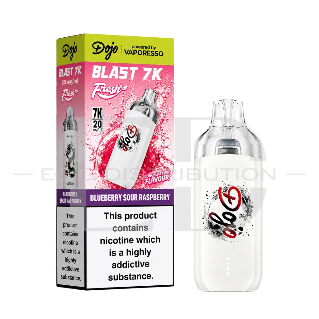 Vaporesso Dojo Blast 7K Pod Kit - Blueberry Sour Raspberry 20MG 