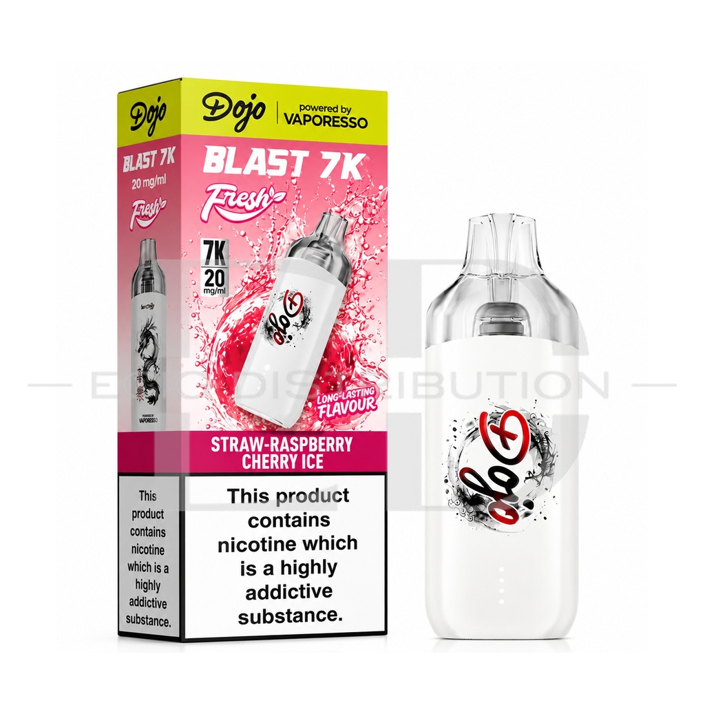 Vaporesso Dojo Blast 7K Pod Kit - Straw-Raspberry Cherry Ice 20MG 