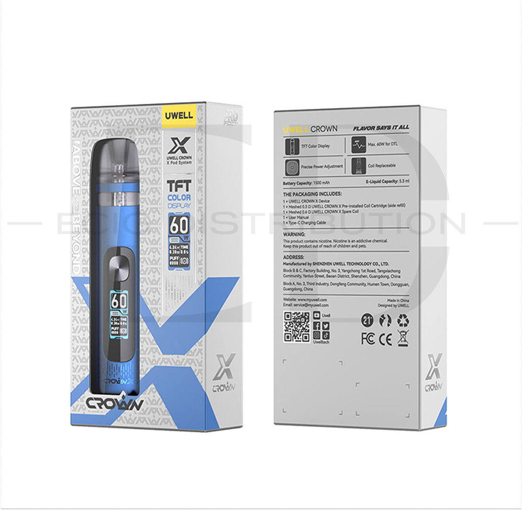 Uwell Crown X Pod Kit - Blue
