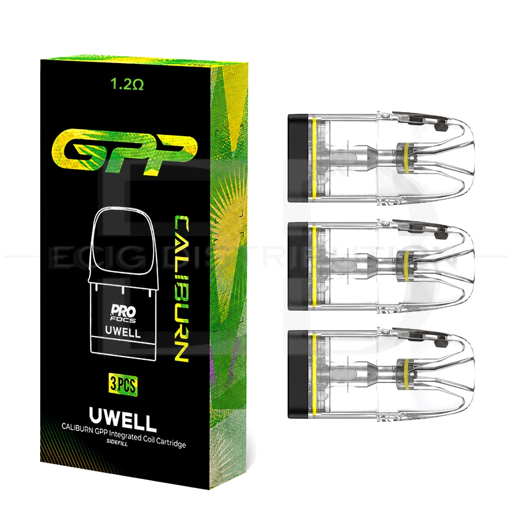 Uwell Caliburn GPP Coil Cartridge Side Refill 3Pcs/Pack - 1.2 Ohm ..
