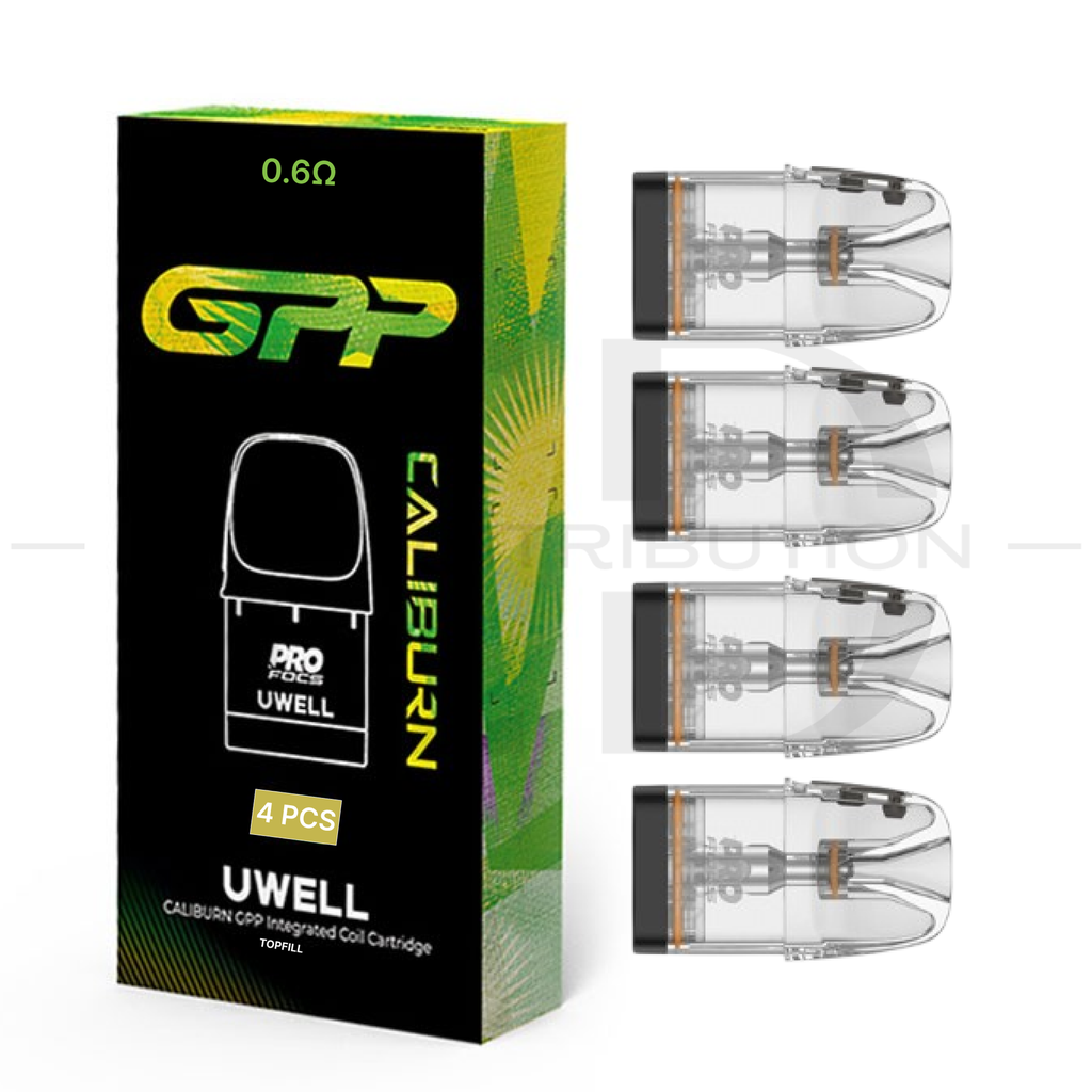 Uwell Caliburn GPP Coil Cartridge Top Refill 4Pcs/Pack - 0.6 Ohm ..