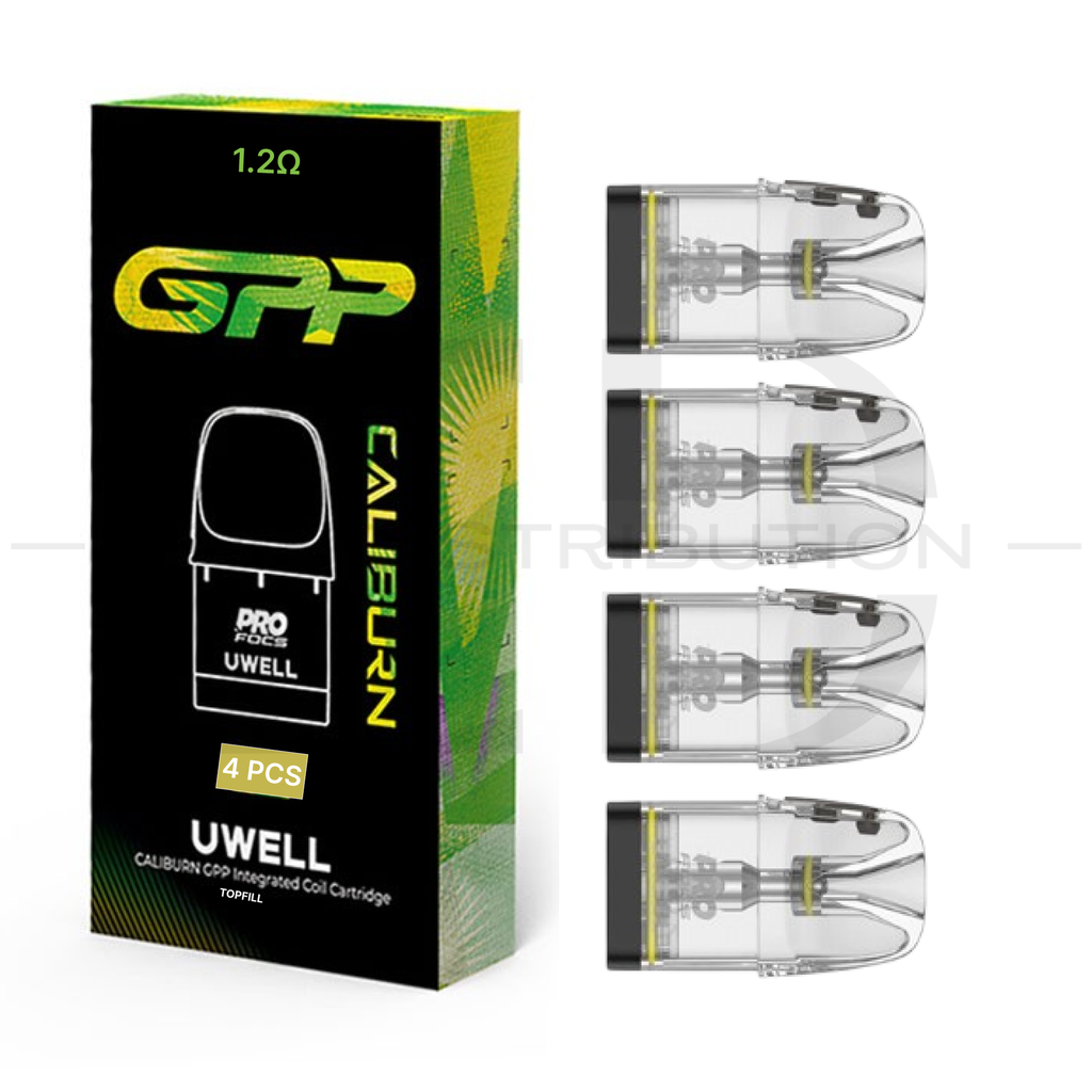 Uwell Caliburn GPP Coil Cartridge Top Refill 4Pcs/Pack - 1.2 Ohm ..