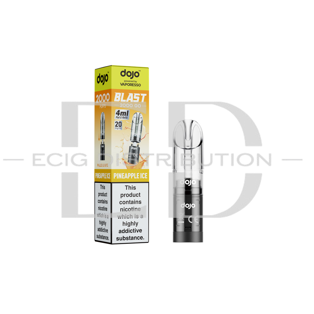 Vaporesso Dojo Blast 2000 Go Transparent Pod - Pineapple Ice 20MG