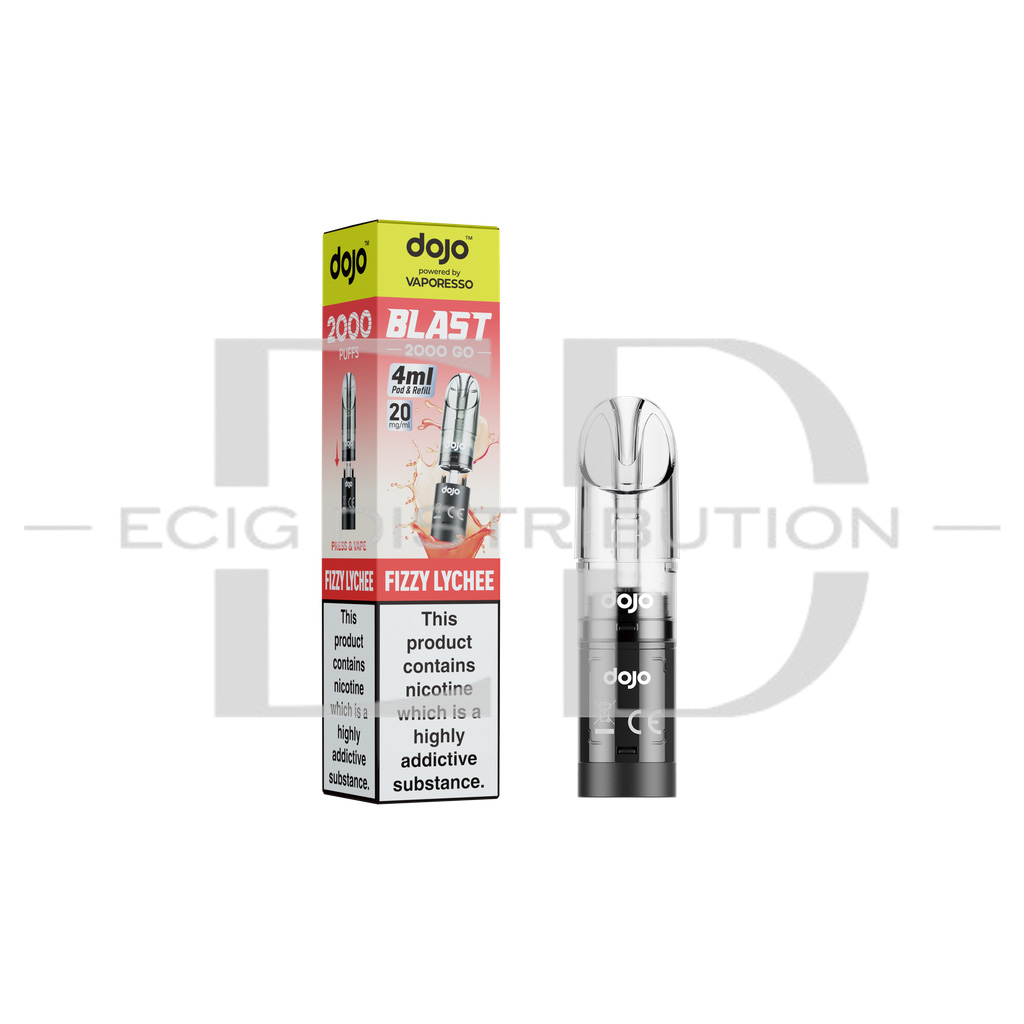 Vaporesso Dojo Blast 2000 Go Transparent Pod - Fizzy Lychee 20MG