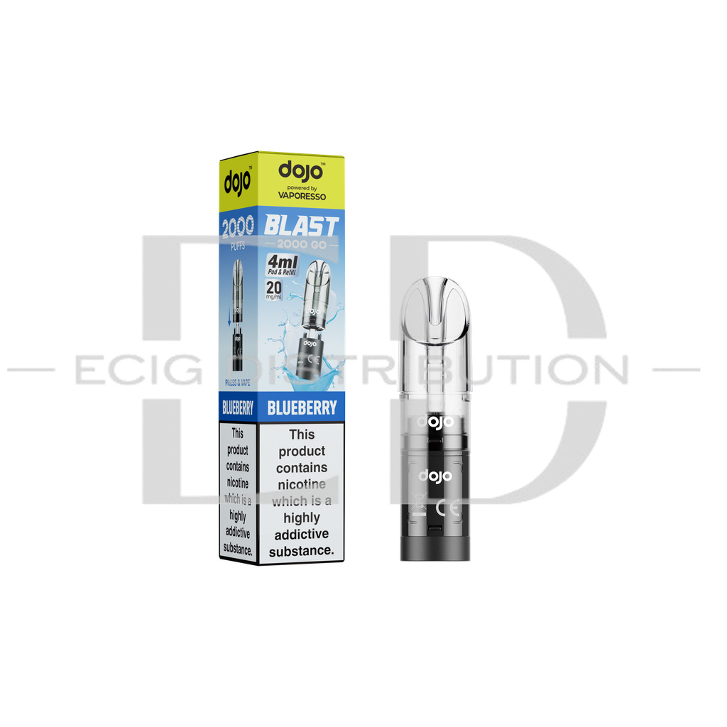 Vaporesso Dojo Blast 2000 Go Transparent Pod - Blueberry 20MG