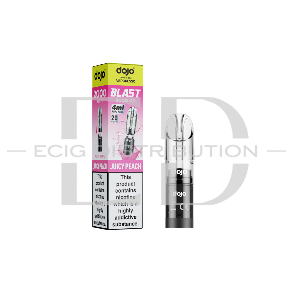 Vaporesso Dojo Blast 2000 Go Transparent Pod - Juicy Peach 20MG