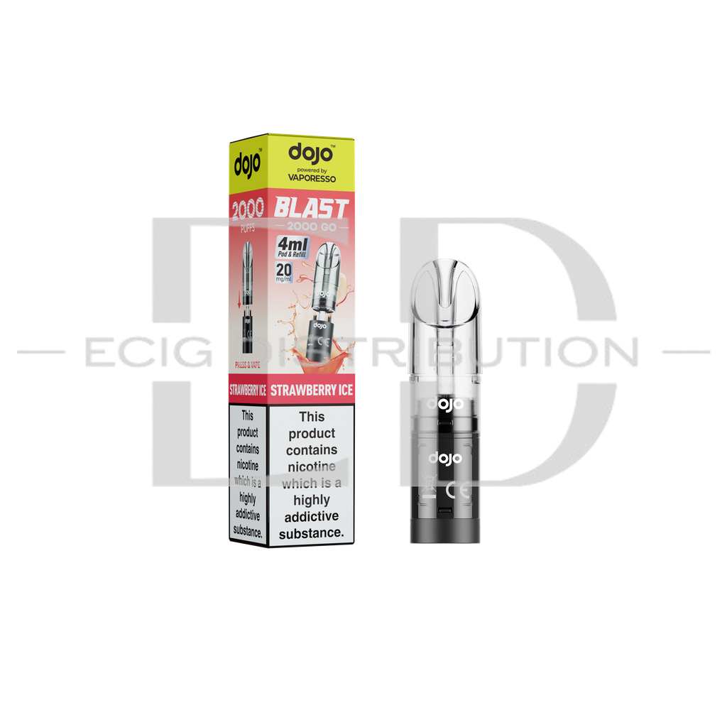 Vaporesso Dojo Blast 2000 Go Transparent Pod - Strawberry Ice 20MG