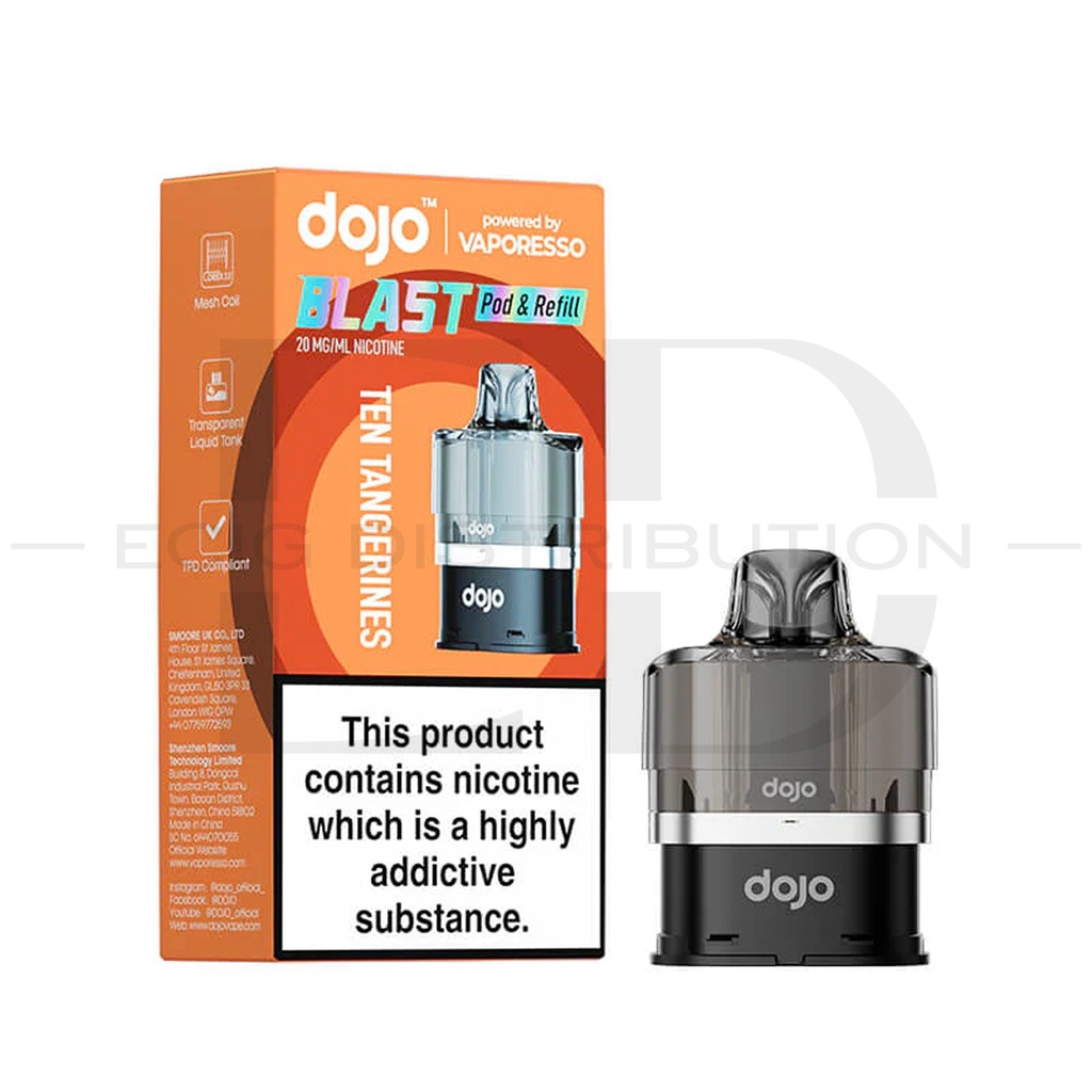 Vaporesso Dojo Blast 6000 Refillable Pod - Ten Tangerines 20MG