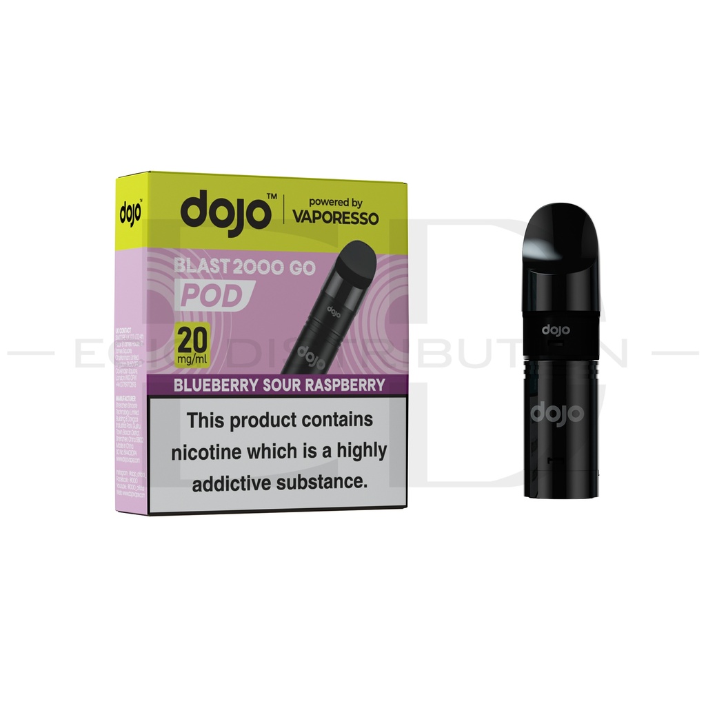 Vaporesso Dojo Blast 2000 Go Refillable Pod - Blueberry Sour Raspberry 20MG