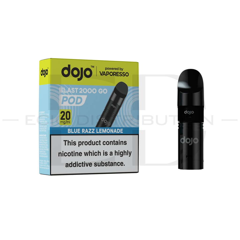 Vaporesso Dojo Blast 2000 Go Refillable Pod - Blue Razz Lemonade 20MG