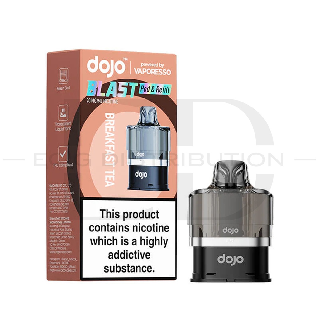 Vaporesso Dojo Blast 6000 Refillable Pod - Breakfast Tea 20MG