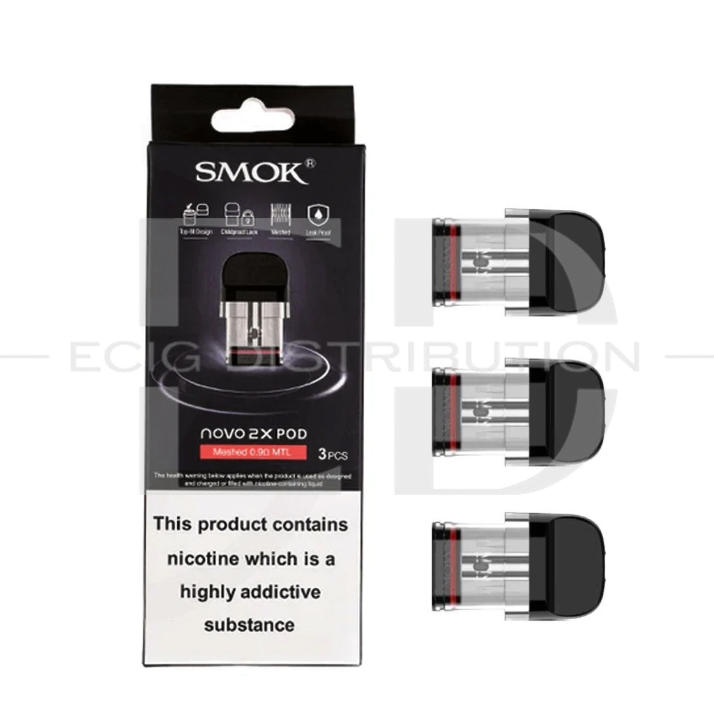 Smok Novo 2X Meshed MTL Refillable Pod 3Pcs/Pack - 0.9 Ohm