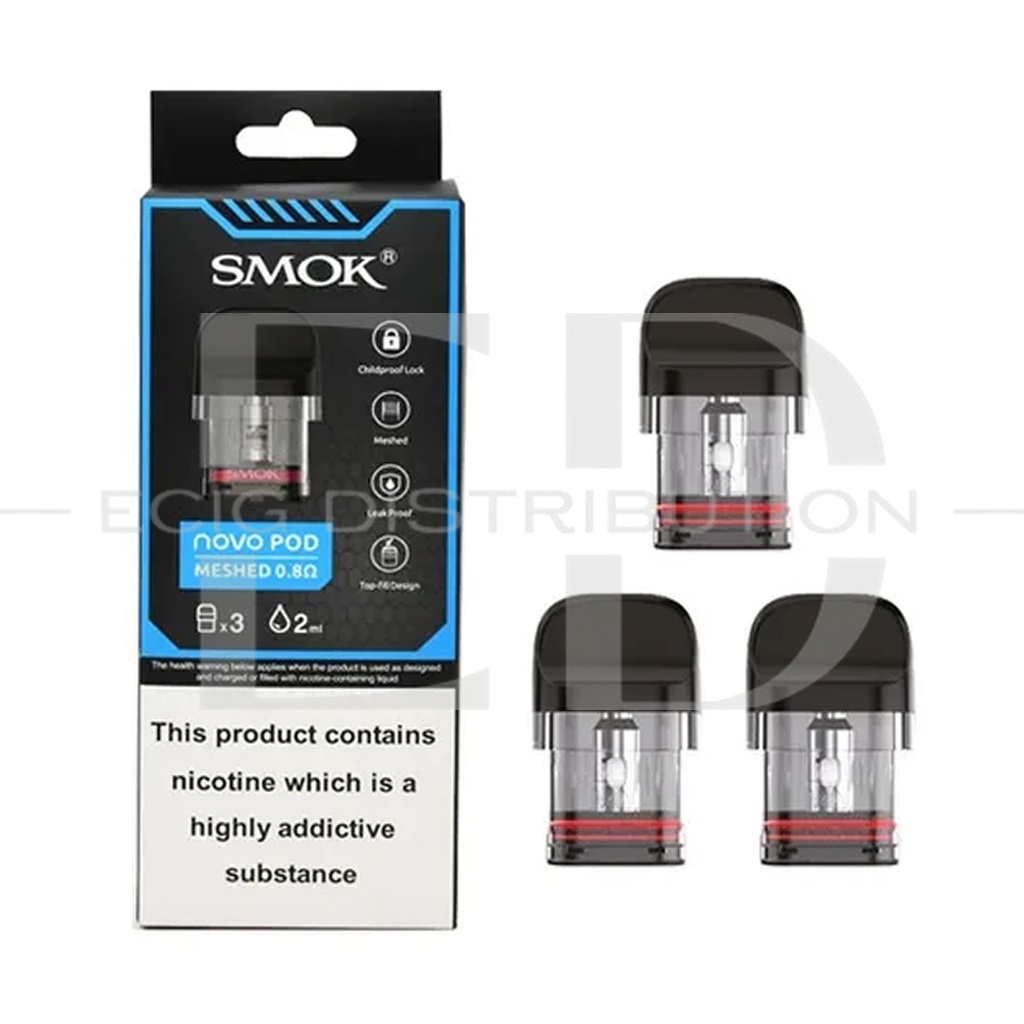 Smok Novo Meshed Refillable Pod 3Pcs/Pack - 0.8 Ohm