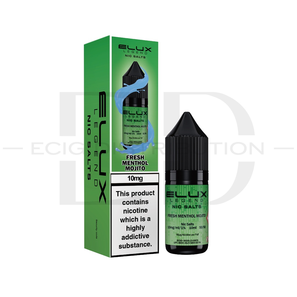 Elux Nic Salts - Fresh Menthol Mojito 10MG