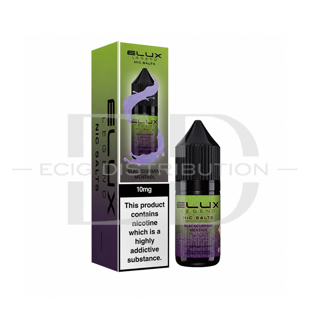 Elux Nic Salts - Blackcurrant Menthol 10MG
