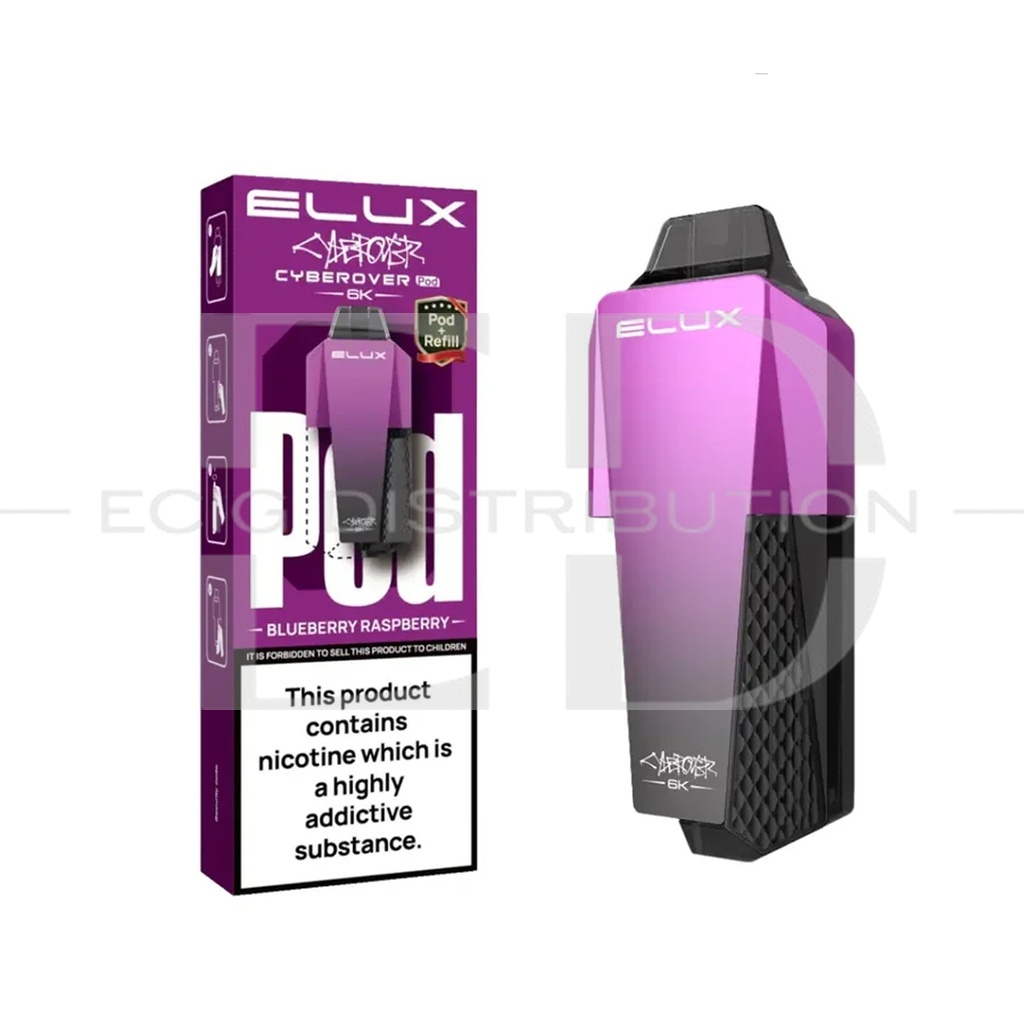 Elux Cyberover Refillable Pod - Blueberry Raspberry