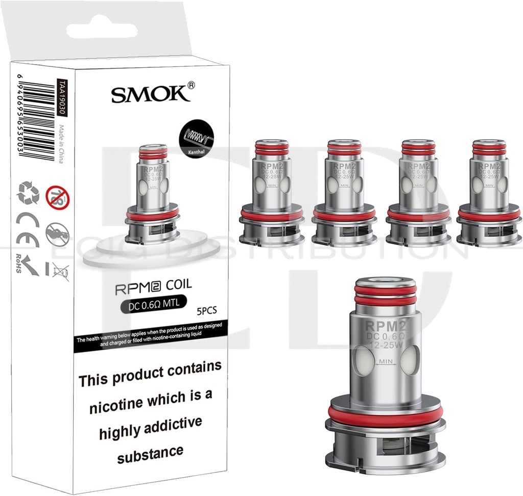 Smok RPM 2 DC MTL Coil 5Pcs/Pack - 0.6 Ohm