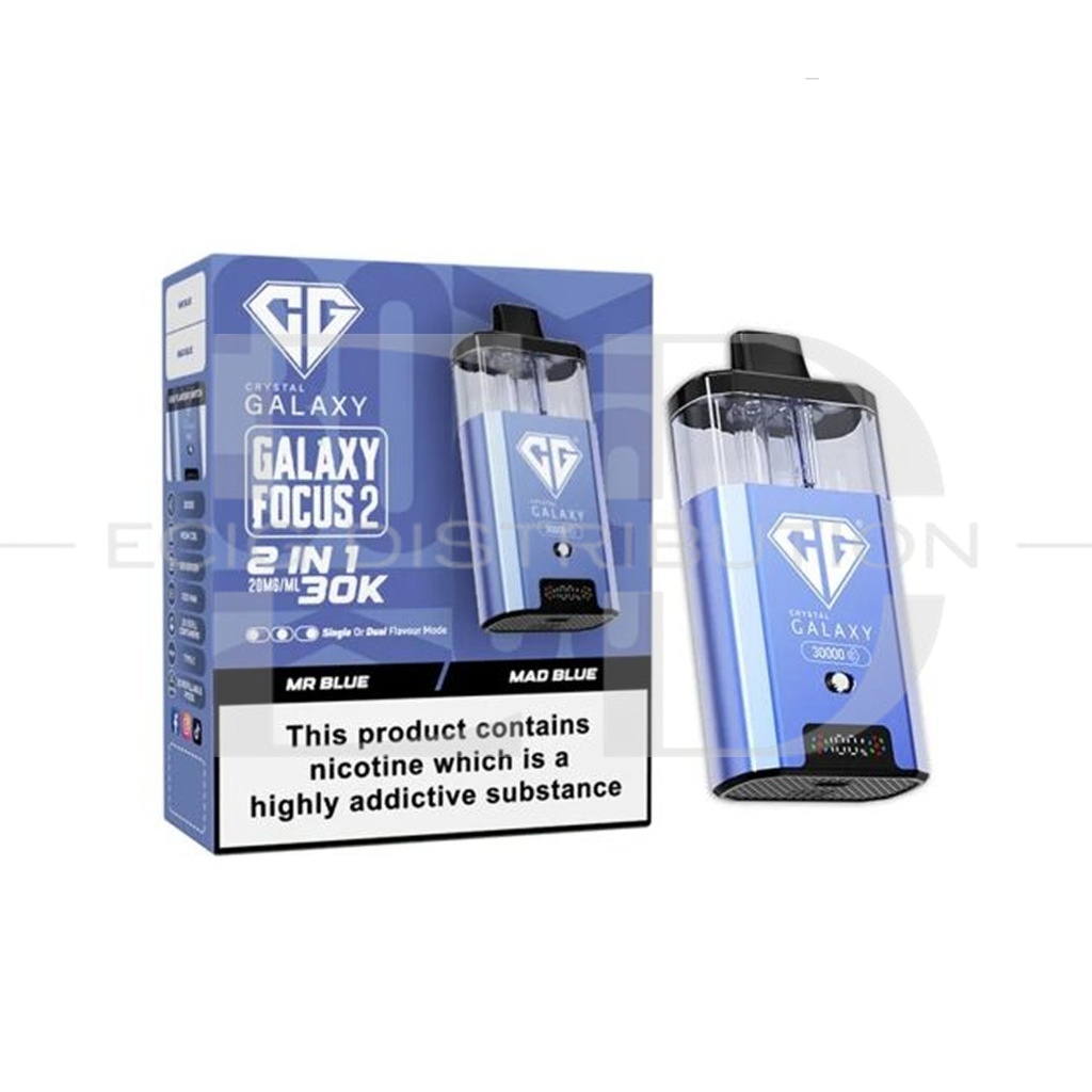Crystal Galaxy Focus 2 30K Pod Kit - Mr Blue / Mad Blue 20MG