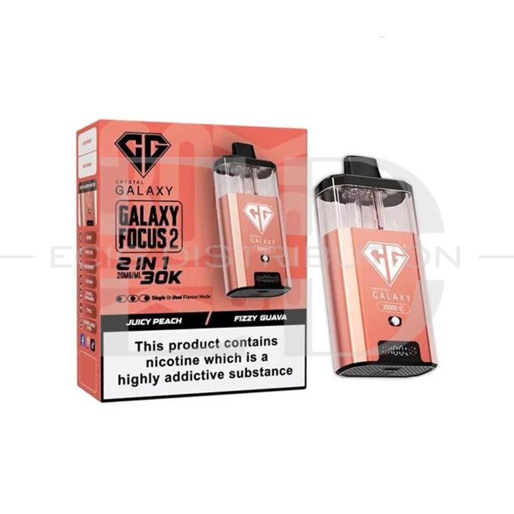 Crystal Galaxy Focus 2 30K Pod Kit - Juicy Peach / Fizzy Guava 20MG