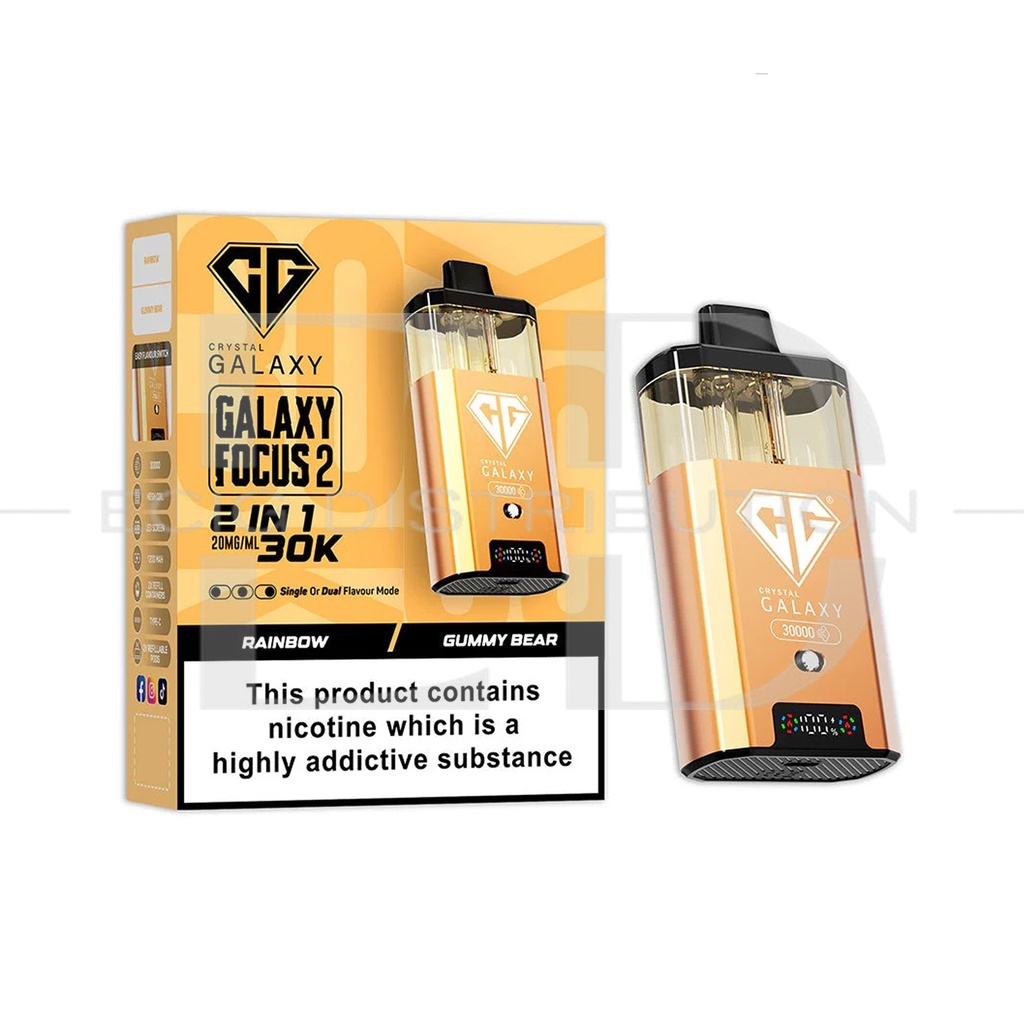 Crystal Galaxy Focus 2 30K Pod Kit - Rainbow / Gummy Bear 20MG