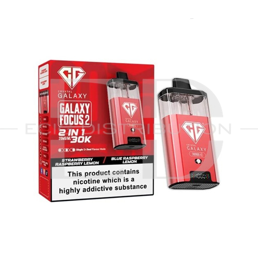Crystal Galaxy Focus 2 30K Pod Kit - Strawberry Raspberry Lemon / Blue Raspberry Lemon 20MG