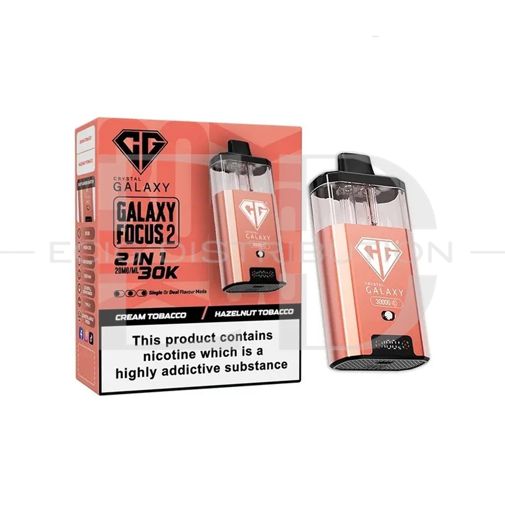 Crystal Galaxy Focus 2 30K Pod Kit - Cream Tobacco / Hazelnut Tobacco 20MG