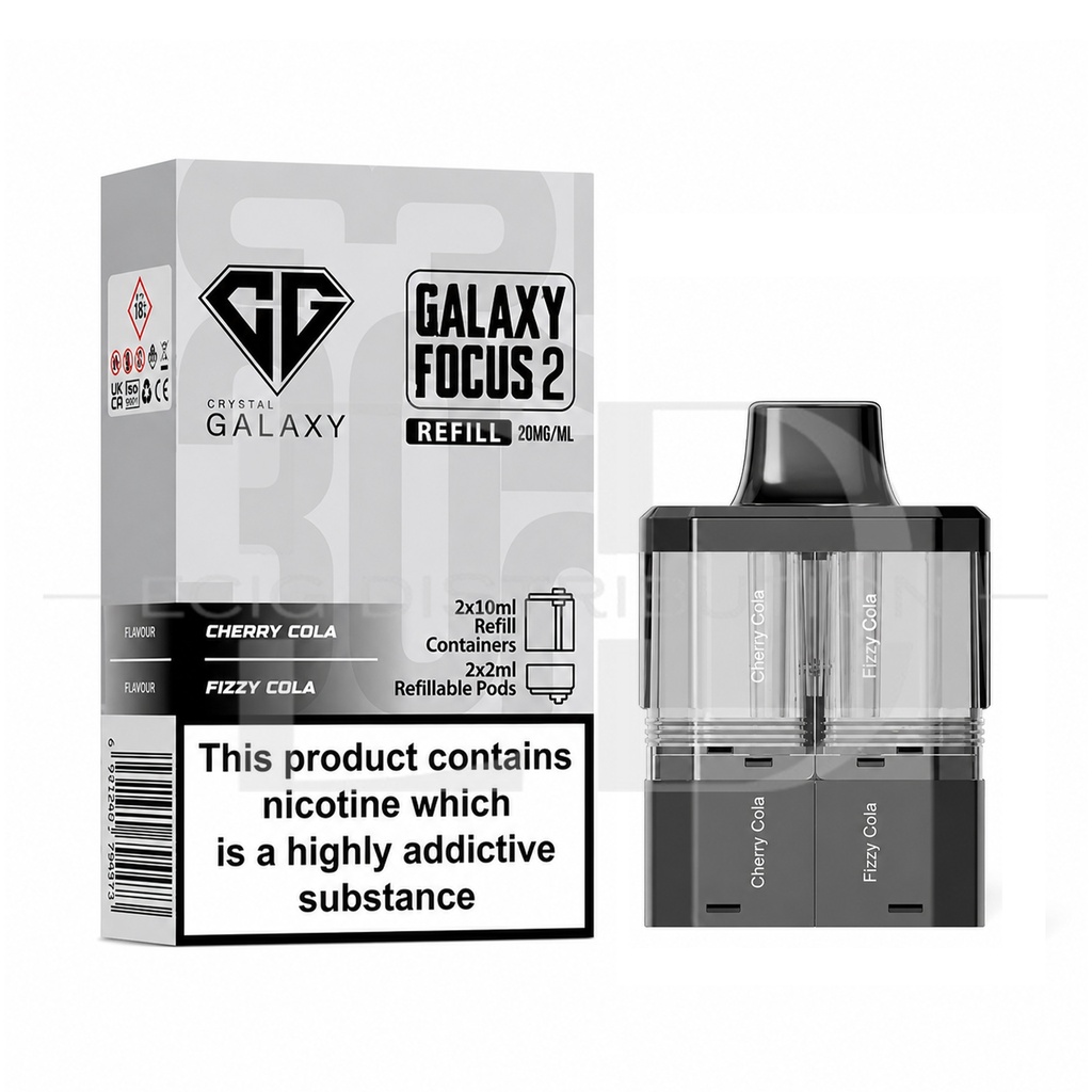 Crystal Galaxy Focus 2 30K Refillable Pod - Cherry Cola / Fizzy Cola 20MG