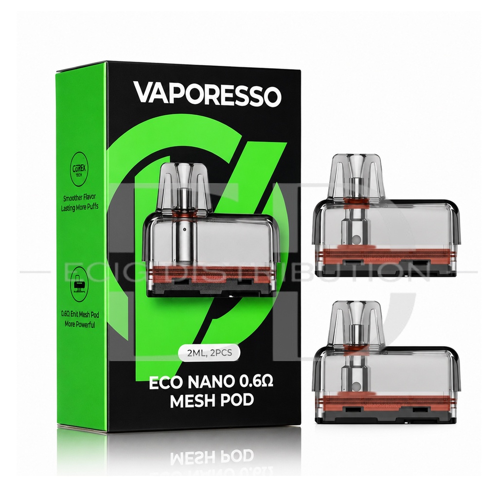 Vaporesso Eco Nano Mesh Refillable Pod 2Pcs/Pack - 0.6 Ohm ..