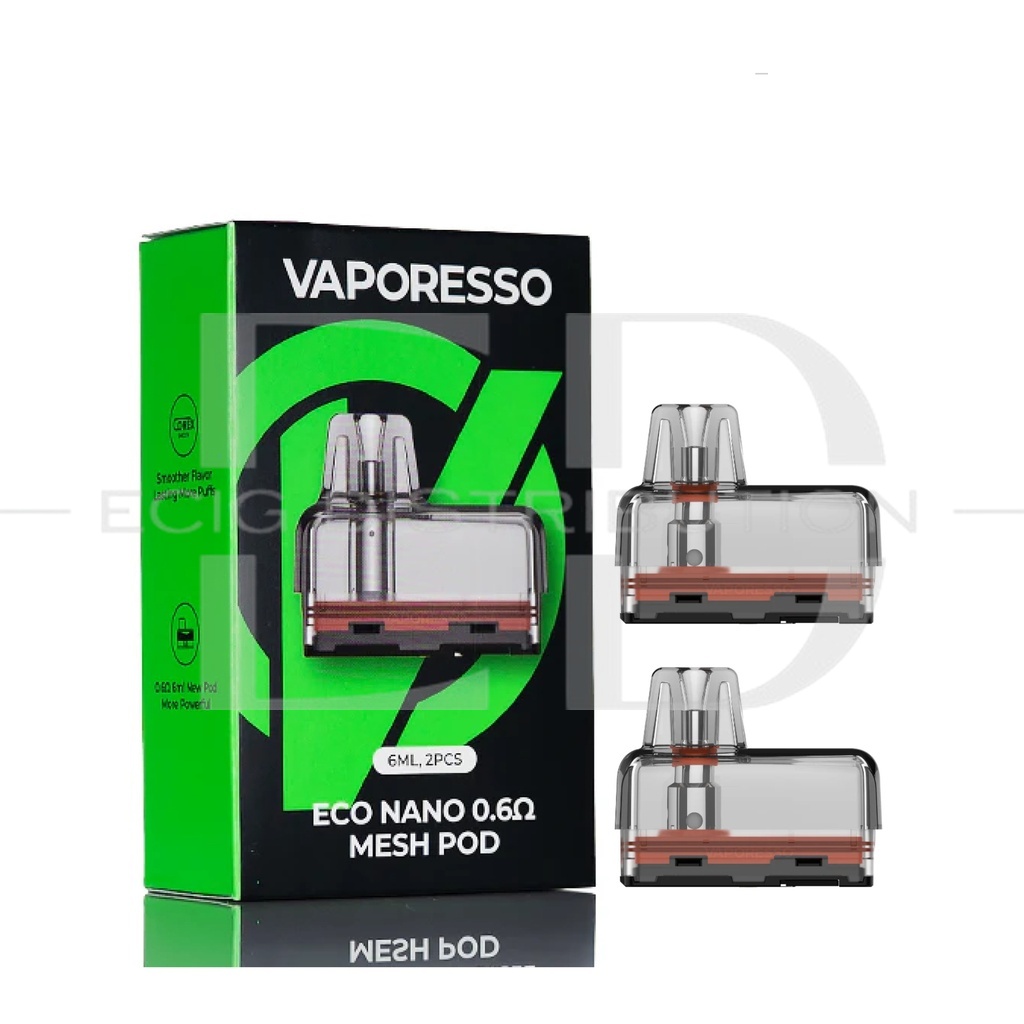 Vaporesso Eco Nano Mesh Refillable Pod 2Pcs/Pack - 0.6 Ohm XL