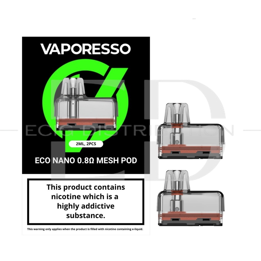 Vaporesso Eco Nano Mesh Refillable Pod 2Pcs/Pack - 0.8 Ohm ..