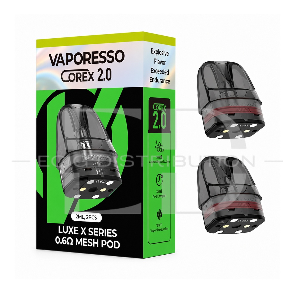 Vaporesso Luxe X Series Mesh Refillable Pod 2Pcs/Pack - 0.6 Ohm ..