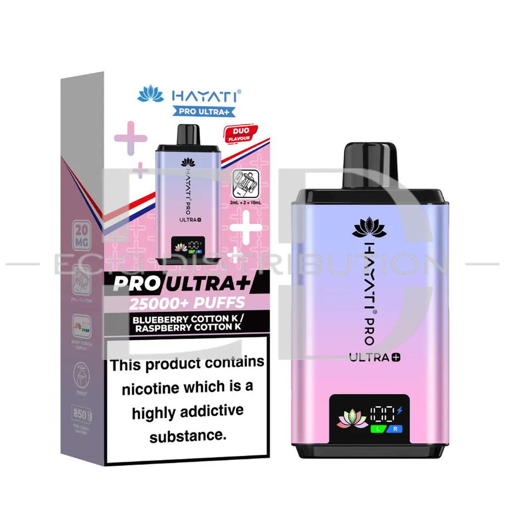Hayati Pro Ultra+ Pod Kit - Blueberry Cotton K / Raspberry Cotton K 20MG