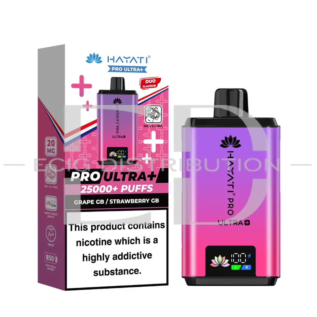 Hayati Pro Ultra+ Pod Kit - Grape GB / Strawberry GB 20MG
