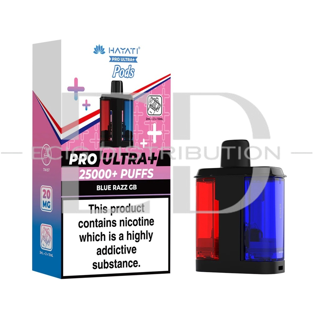 Hayati Pro Ultra+ Refillable Pod - Blue Razz GB 20MG