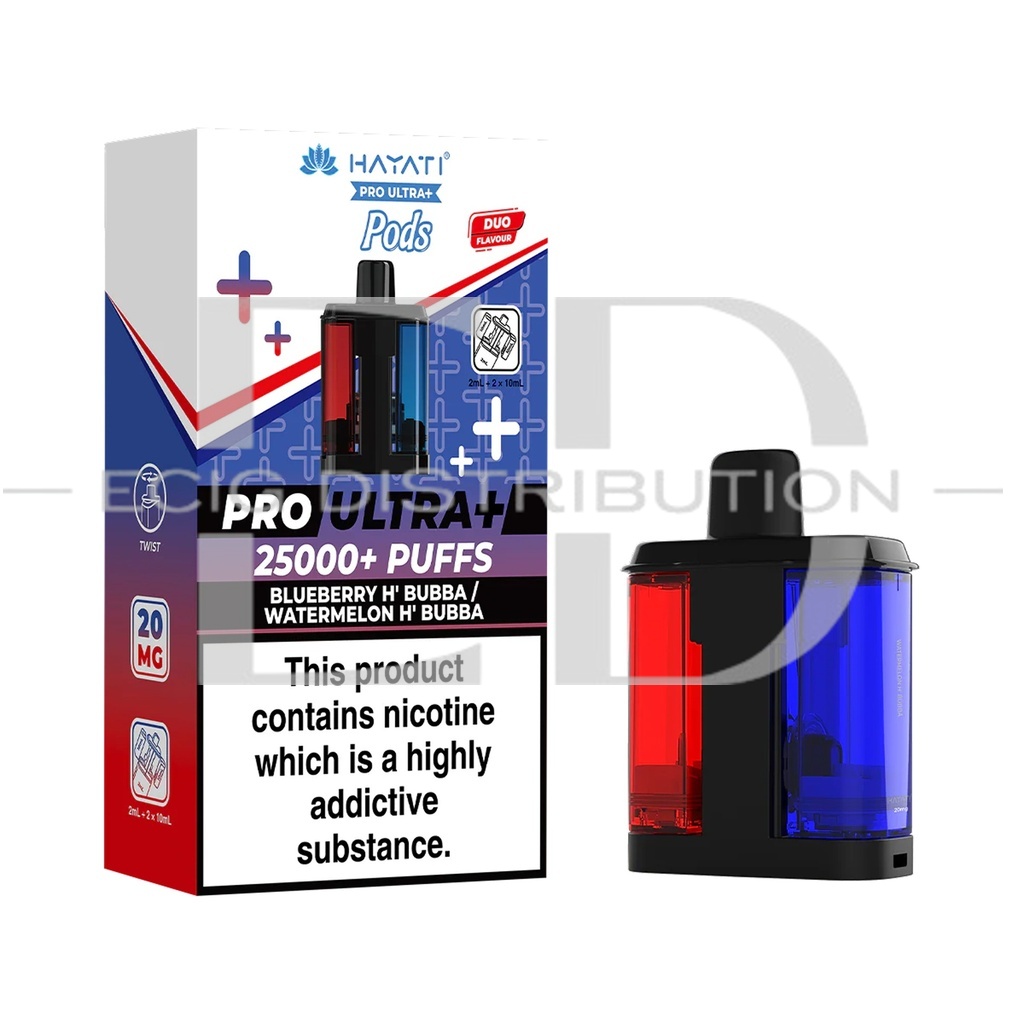 Hayati Pro Ultra+ Refillable Pod - Blueberry H'Bubba / Watermelon H' Bubba 20MG