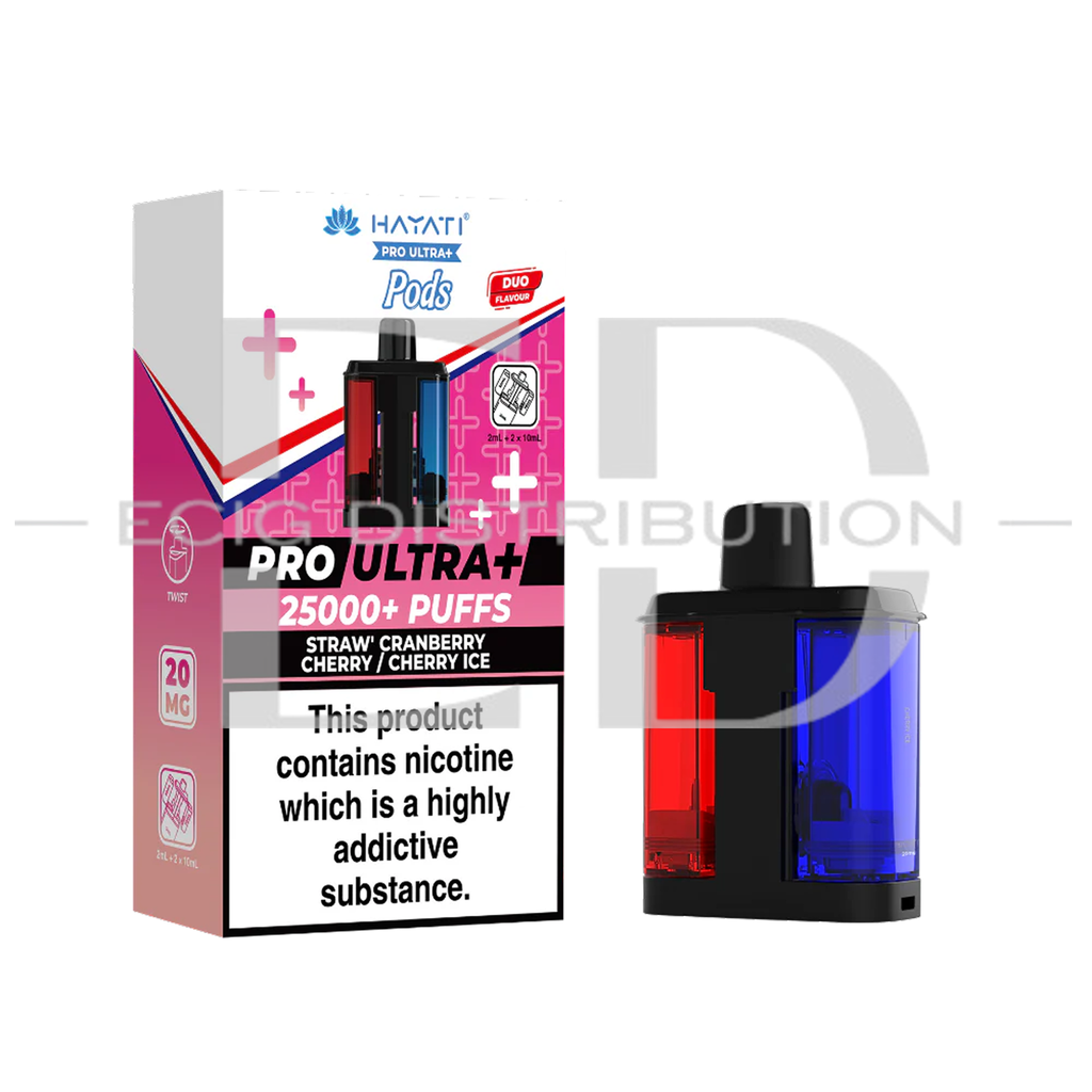 Hayati Pro Ultra+ Refillable Pod - Straw' Cranberry Cherry / Cherry Ice 20MG