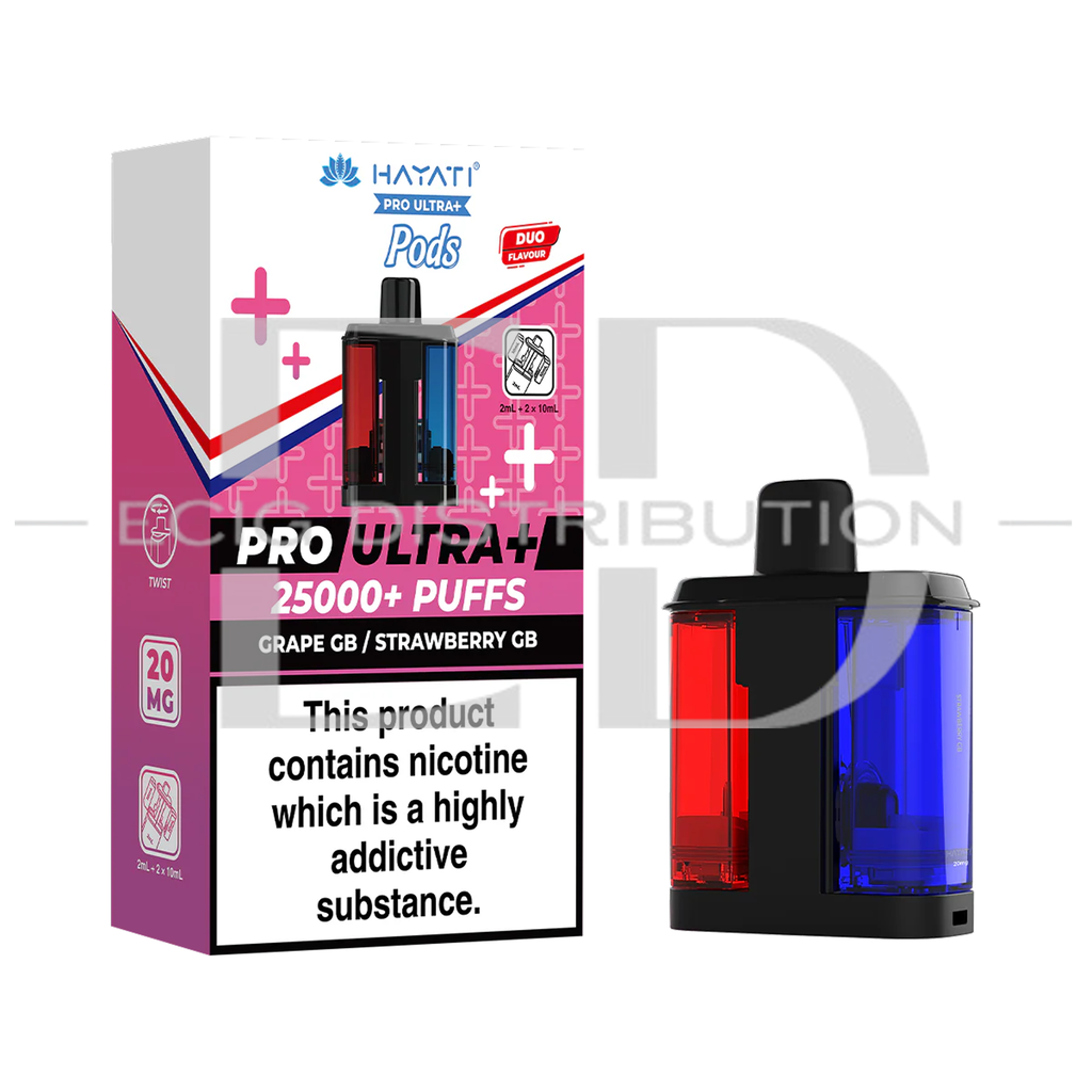 Hayati Pro Ultra+ Refillable Pod - Grape GB / Strawberry GB 20MG
