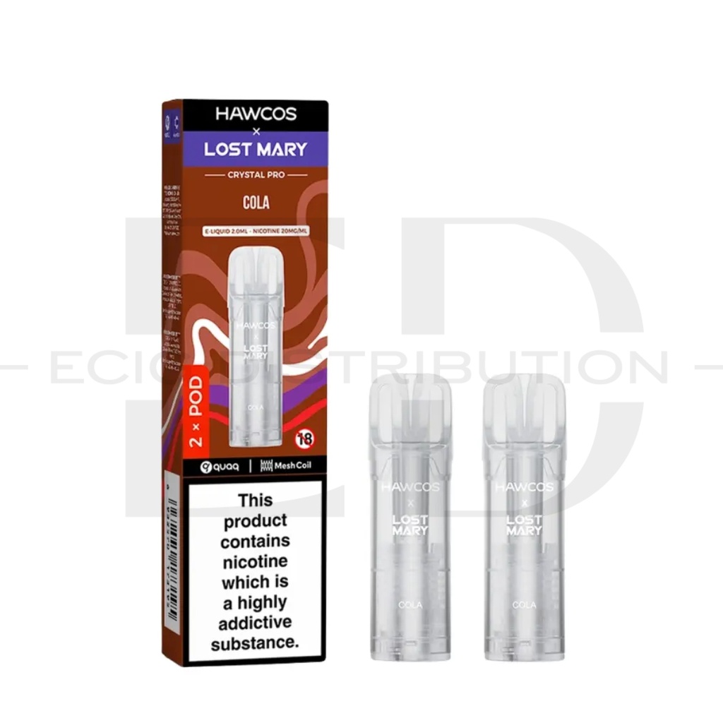 Lost Mary Hawcos Crystal Pro Refillable Pod 2Pcs/Pack - Cola