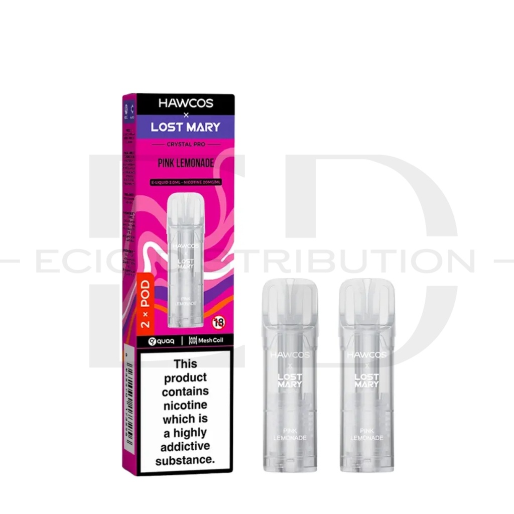 Lost Mary Hawcos Crystal Pro Refillable Pod 2Pcs/Pack - Pink Lemonade