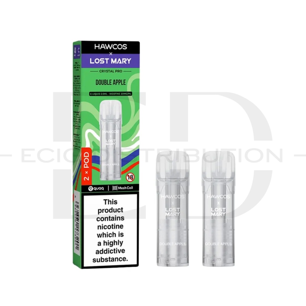 Lost Mary Hawcos Crystal Pro Refillable Pod 2Pcs/Pack - Double Apple