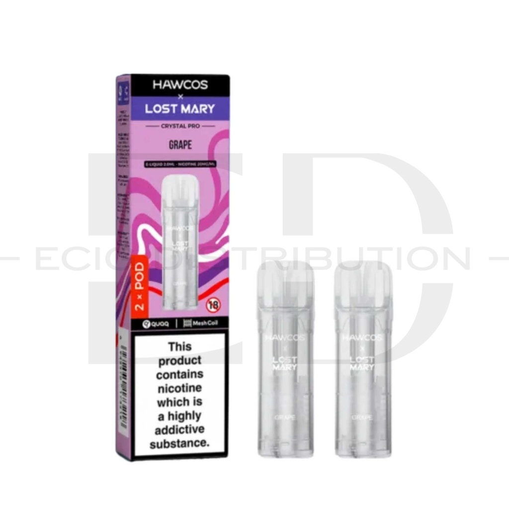 Lost Mary Hawcos Crystal Pro Refillable Pod 2Pcs/Pack - Grape