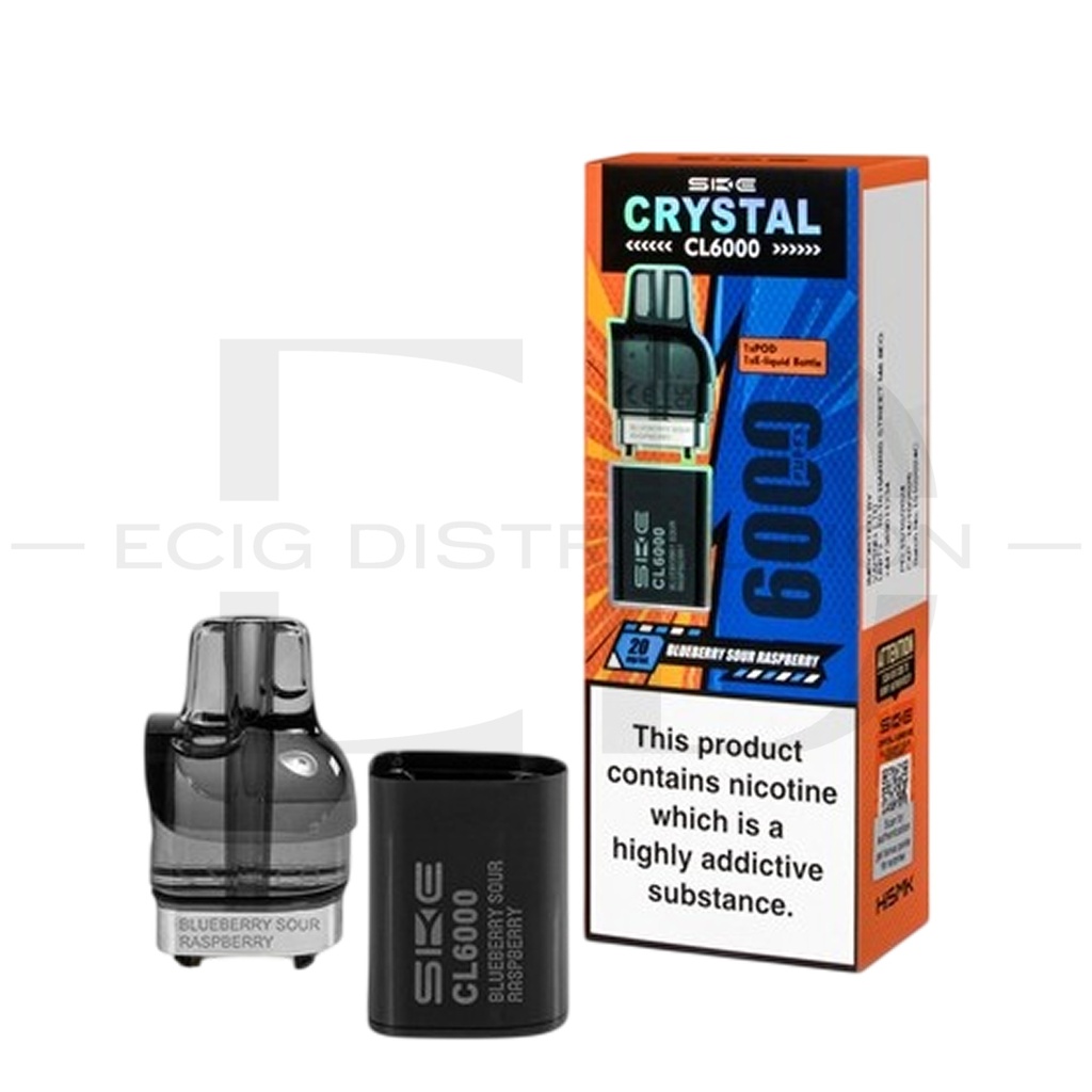 SKE Crystal CL6000 Refillable Pod - Blueberry Sour Raspberry