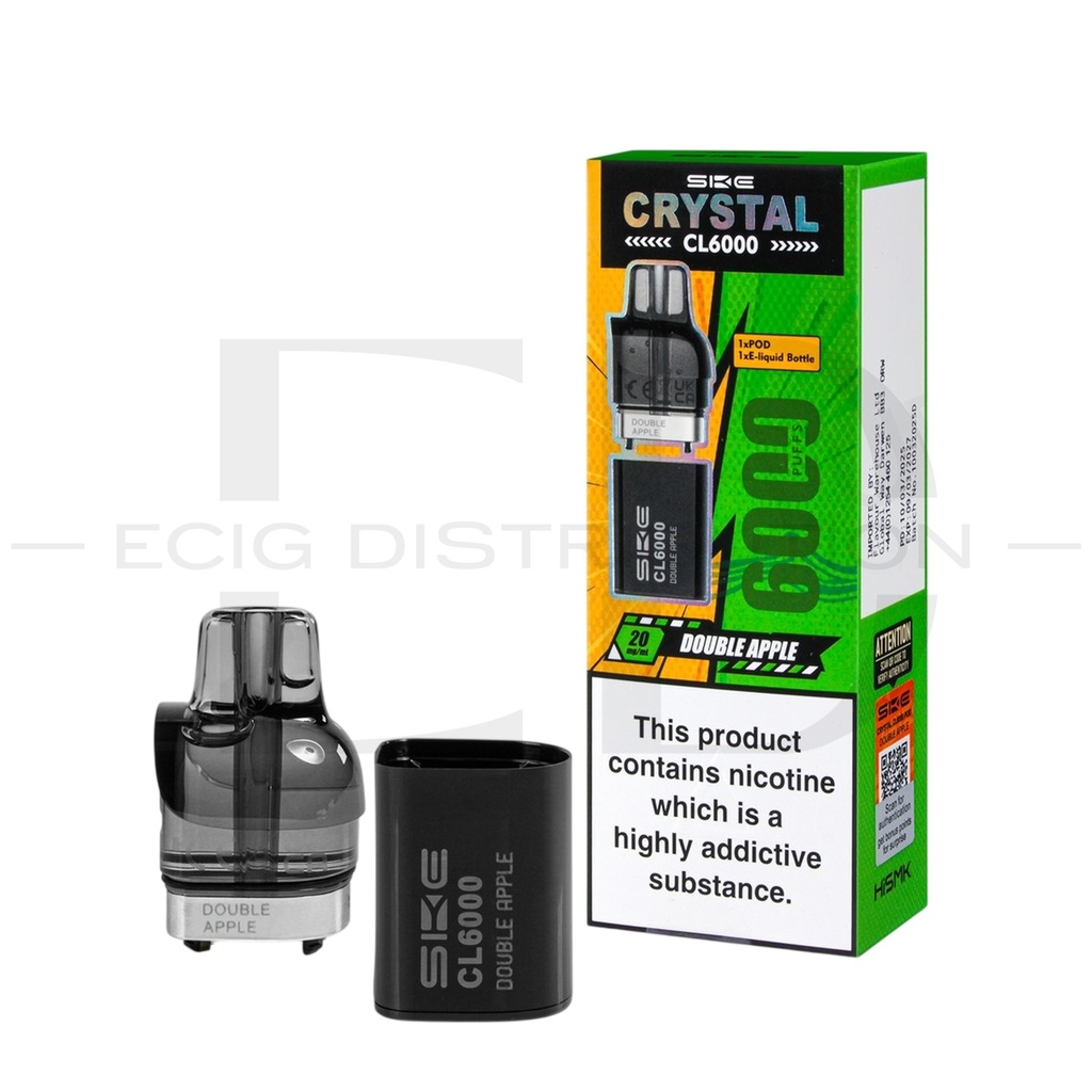 SKE Crystal CL6000 Refillable Pod - Double Apple