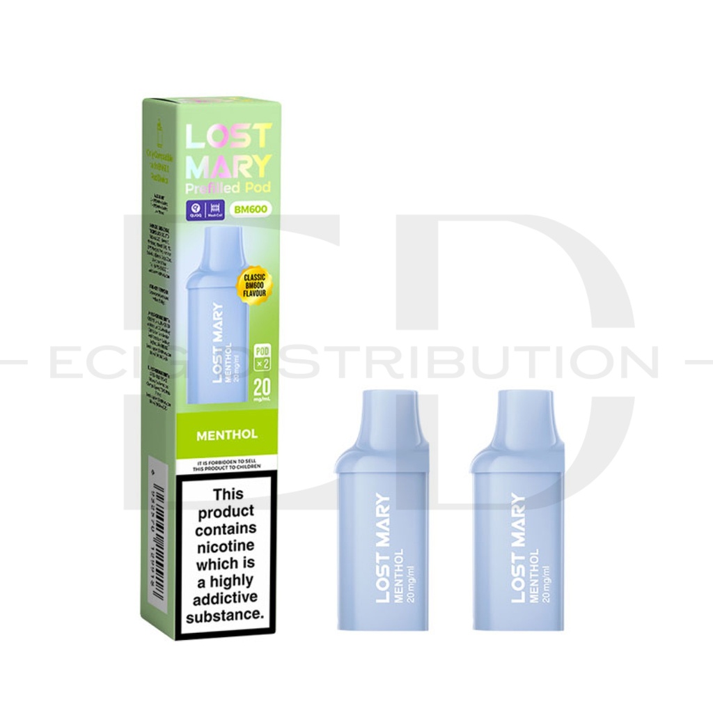 Lost Mary BM600 Refillable Pod 2Pcs/Pack - Menthol