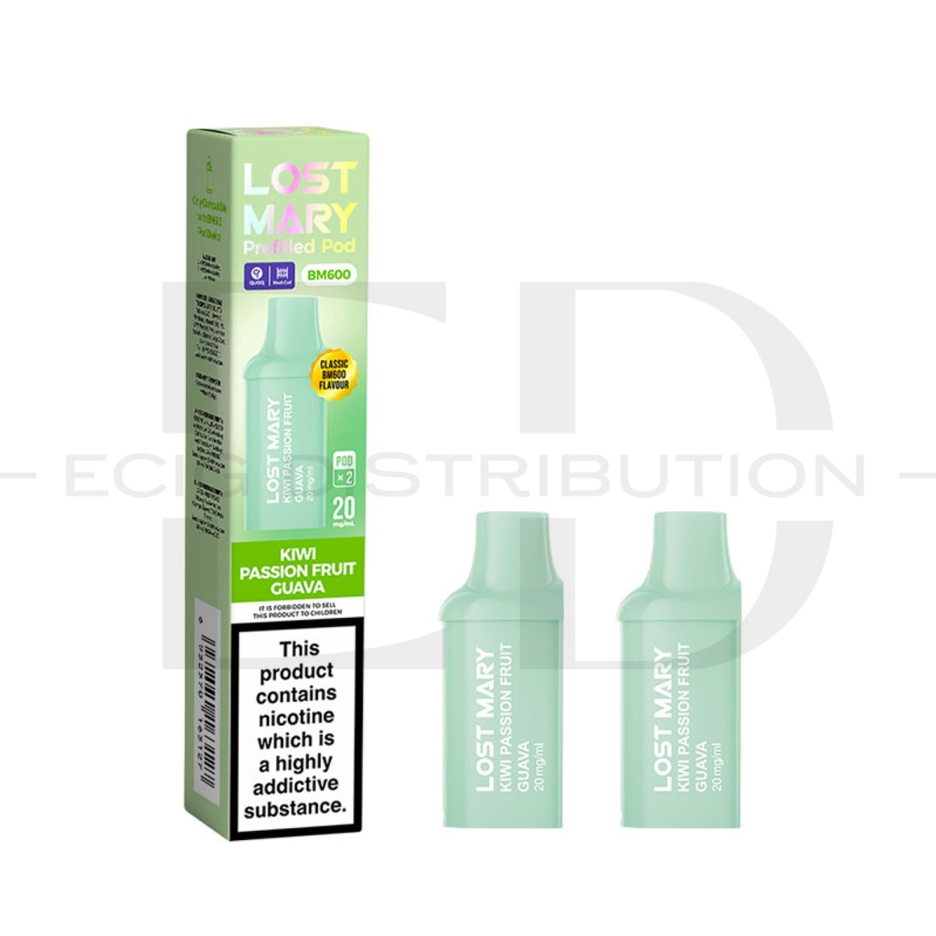 Lost Mary BM600 Refillable Pod 2Pcs/Pack - Kiwi Passion Fruit Guava