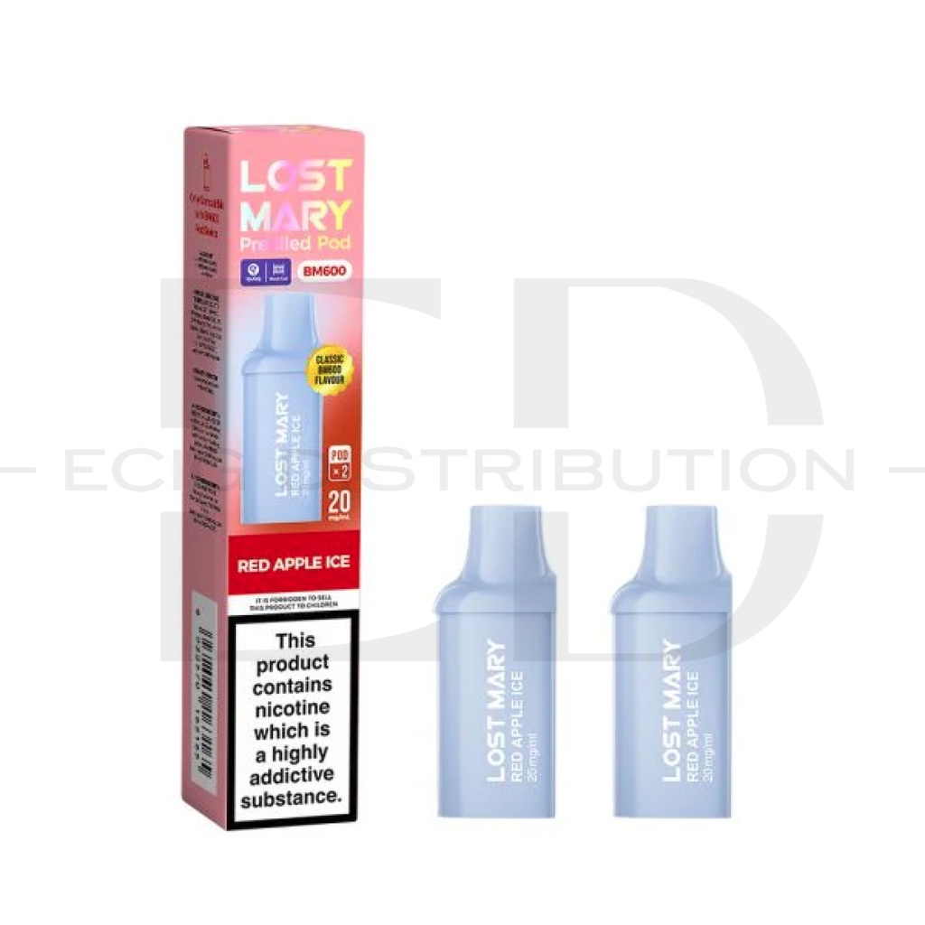 Lost Mary BM600 Refillable Pod 2Pcs/Pack - Red Apple Ice
