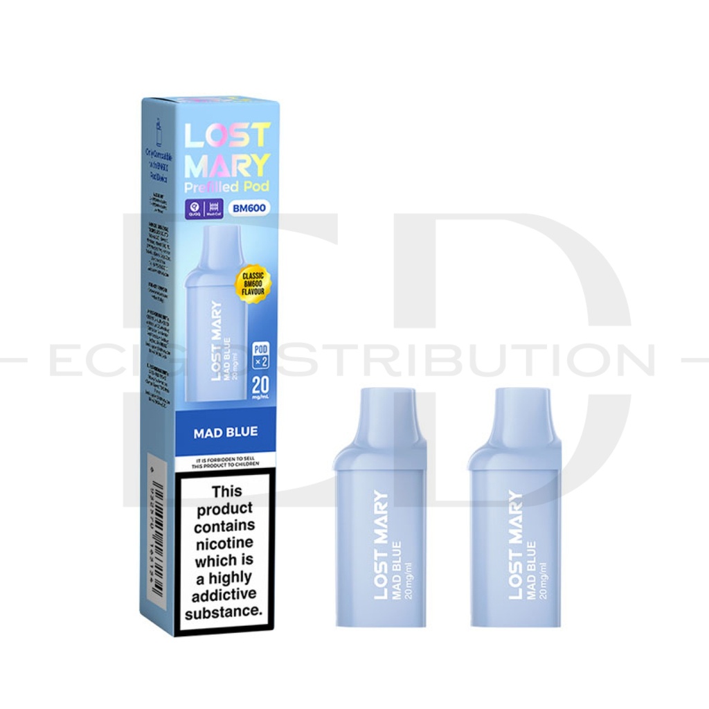 Lost Mary BM600 Refillable Pod 2Pcs/Pack - Mad Blue